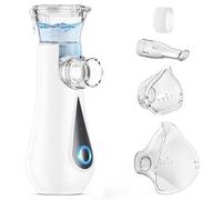 GIBOHOM Nebulisateur Inhalateur pour Adultes, Nébuliseur Portable Aérosol Bebe, Rechargeable USB-C Nebulisateur Medical, Inhalateur Silencieux avec 2 Masques et 1 Embout, Noir