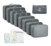GIBOHOM Organisateur Valise, Lot de 15 Rangement Valise Organisateur, Imperméable sac Rangement Valise, Packing Cubes Résistant à la Déchirure, Organiseur Valise pour Voyage avec Poches Transparentes