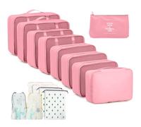 GIBOHOM Organisateur Valise, Lot de 15 Rangement Valise Organisateur, Imperméable sac Rangement Valise, Packing Cubes Résistant à la Déchirure, Organiseur Valise pour Voyage avec Poches Transparentes