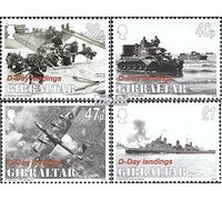 Gibraltar 1088-1091 (complète.Edition.) Neuf avec Gomme Originale ** MNH 2004 atterrissage Le alliées (Timbres pour Les collectionneurs) Militaire/Chevalier