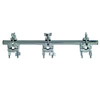 Gibraltar Accessories Rack clip de fixation Barre de montage support, barre droite avec 3 multi-clamps, monte 2 bras de cymbale ou porte-percussions sur un support, SC-SPAN