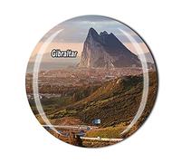 Gibraltar Aimant de réfrigérateur 3D en verre de cristal souvenir de voyage souvenir de collection cadeau maison cuisine décoration