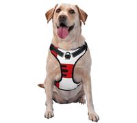 Gibraltar Harnais réfléchissant pour chien avec drapeau anti-traction réglable Oxford facile à contrôler Taille M et L