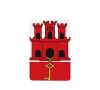 Gibraltar Lot de 4 désodorisants pour voiture Motif drapeau de Gibraltar