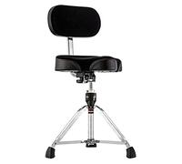 Gibraltar tabouret pour batterie, tabouret de batterie 9000 Series Moto Saddle avec Backrest Pro Series, 9608MB (diamètre : 42cm, base à deux montants, pieds en caoutchouc 'Super Foot')
