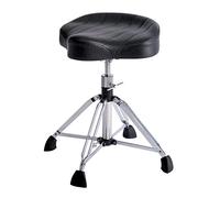 Gibraltar tabouret pour batterie, tabouret de batterie 9000 Series Moto Throne Pro Series Saddle 4-Leg, 9908 (diamètre : 43cm, assise en vinyle, base à deux montants, pieds en caoutchouc 'Super Foot')