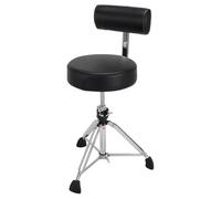 Gibraltar tabouret pour batterie, tabouret de batterie 9000 Series Round avec dossier, 9608RB (diamètre : 35cm, assise en vinyle, Super Lock, position tripode, pieds en caoutchouc 'Super Foot')
