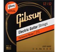 Gibson Accessories Flatwound Nickel Light 12-52 Jeux électriques filet plat