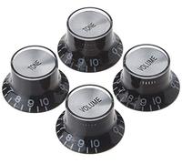 Gibson Gear PRMK-010 Top Hat Style Boutons 2 volume + 2 tone Noir/Argent