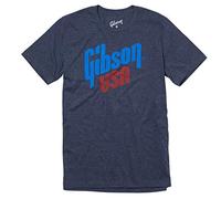 Gibson USA Logo Tee, Heather Blue (Small)