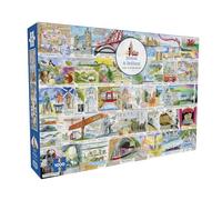 Gibsons British & Brilliant Puzzle de 1000 pièces pour adultes Belle œuvre d'art colorée par Val Goldfinch | Planche durable 100 % recyclée | Excellent cadeau Gibsons Games