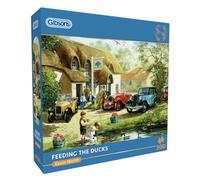 Gibsons Feeding the Ducks Puzzle de 500 pièces Belle campagne colorée nostalgique traditionnel durable pour adultes et adolescents Planche 100 % recyclée de qualité supérieure Excellent cadeau Gibsons
