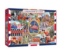 Gibsons Games - Puzzle de 1000 pièces - Le roi Charles - Puzzle royal - Puzzle durable pour adultes - Planche 100 % recy de qualité supérieure - Cadeau idéal pour adultes