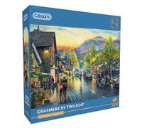 Gibsons Grasmere by Twilight Puzzle de 500 pièces pour Adultes - Superbe scène de Campagne du lac par Graham Twyford - Puzzle Durable de qualité supérieure fabriqué au Royaume-Uni/UE