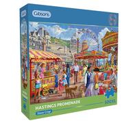 Gibsons Puzzle Hastings Promenade 500 pièces XL – Pièces extra larges – Steve Crisp – Dès 9 ans