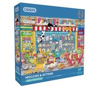Gibsons Moggies and Kittens - Puzzle amusant de 1 000 pièces - Puzzle amusant pour animaux de compagnie - Puzzle durable pour adultes et adolescents - Planche 100 % recyclée de qualité supérieure