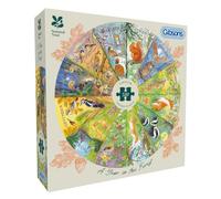 Gibsons National Trust Puzzle Circulaire de 500 pièces pour Adultes - Illustration saisonnière de la Faune et des Animaux par Claire Comerford - Puzzle Durable de qualité supérieure fabriqué au