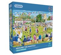 Gibsons Puzzle Around the Maypole de 1000 pièces, beau puzzle coloré durable pour adultes | Planche 100 % recyclée de qualité supérieure | Excellent cadeau | Gibsons Games