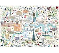 Puzzle 1000 pièces MAP OF LONDON GIBSONS Carton Multicolore Multicolore