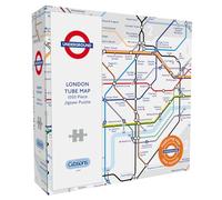 Gibsons Puzzle de 1000 pièces avec carte du métro de Londres fabriqué au Royaume-Uni sous licence TFL pour les fans de Londres et les amateurs de train