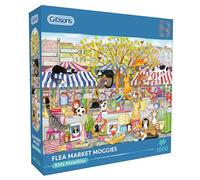 GIBSONS Puzzle de 1000 pièces pour adultes - Chats charmants et scène de marché par Kate Mawdsley - Fabriqué au Royaume-Uni et dans l'UE - pour les amoureux des chats