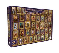Gibsons Puzzle monarques d'Angleterre de 1000 pièces pour adultes - Puzzle de l'histoire royale britannique avec chronologie des rois et des reines - Puzzle éducatif de qualité supérieure - Cadeau