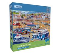 Gibsons Roger Turner - Puzzle Sable à St Ives de 250 pièces pour Adultes - Pièces Extra Larges - Paysage côtier pittoresque des Cornouailles - Puzzle Durable de qualité supérieure fabriqué au