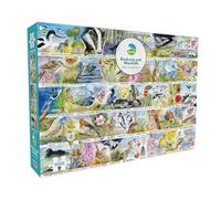 Gibsons RSPB Birdsong & Bluebells Puzzle 1000 pièces Belle illustration colorée oiseaux britanniques animaux puzzle durable pour adultes et adolescents | Planche 100 % recy de qualité supérieure