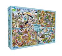 Gibsons RSPB Wings in the Wild 4 x 500 Piece Jigsaw Puzzle Set for Adults - Four