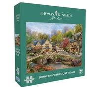 Gibsons Summer in Cobblestone Village Puzzle de 1000 pièces - Belle œuvre d'art traditionnelle de campagne - Collection Thomas Kinkade - Puzzle durable de qualité supérieure fabriqué au Royaume-Uni/UE