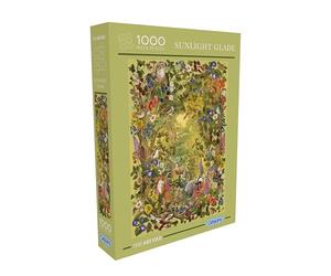 Gibsons - Sunlight Glade - Puzzle de 1000 pièces pour Adultes - Paisible scène Estivale avec Les Animaux de la forêt dans Une clairière ensoleillée - Fabriqué Au Royaume Uni - Dimensions 68 x 49 cm