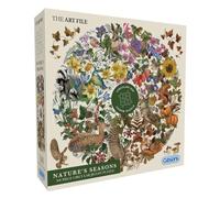 Gibsons The Art File Nature's Seasons Puzzle Circulaire de 500 pièces pour Adultes - Belles Plantes et Animaux - Illustration de la Nature - Puzzle Durable de qualité supérieure fabriqué au