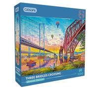 Gibsons Three Bridges Crossing Puzzle de 1000 pièces - Magnifique puzzle coloré et durable pour adultes | Planche 100 % recyclée de qualité supérieure | Excellent cadeau | Gibsons Games