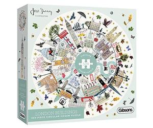 Gibsons White Logo Collection Buildings of London Puzzle Circulaire 500 pièces, GIBG3700