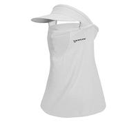 GIBZ Chapeau Pare Soleil Visière Masque Anti-uv Amovible Cache-cou Foulard Casquette Intégrale Protection Complète Visage Cou Respirant Séchage Rapide Pour L'extéRieur Pêche Randonnée Gris