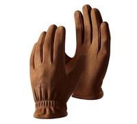 GIBZ Gants en Daim pour Homme avec Doigts Tactile Gants Fin Chaud Mode et Coupe-Vent pour Hiver et Extérieur, Kaki, XXL