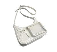 GIBZ Kawaii Ita Bag avec Bandoulière Ajustable avec Porte Épingles et Fenêtre Transparentes pour Cosplay Anime, Blanc