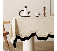 GIBZ Nappe Chinoise Imperméable Nappe de Table Rectangulaire Carrée Motif Floral et Papillons pour Les Repas à la Maison Marron 2 60 x 60 cm