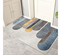 GIBZ Paillasson Moderne Tapis de Sol Doux Super Absorbant Lavable en Machine à l'intérieur du Piège à Saletés pour Entrée, Patio, Couloir, Jardin, Intérieur et Extérieur Style 7 60x90cm