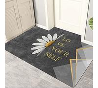 GIBZ Paillasson Moderne Tapis de Sol Doux Super Absorbant Lavable en Machine à l'intérieur du Piège à Saletés pour Entrée, Patio, Couloir, Jardin, Intérieur et Extérieur Style 8 90x120cm