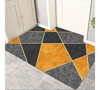 GIBZ Paillasson Moderne Tapis de Sol Doux Super Absorbant Lavable en Machine à l'intérieur du Piège à Saletés pour Entrée, Patio, Couloir, Jardin, Intérieur et Extérieur Style 4 60x90cm