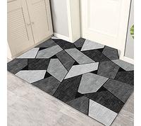 GIBZ Paillasson Moderne Tapis de Sol Doux Super Absorbant Lavable en Machine à l'intérieur du Piège à Saletés pour Entrée, Patio, Couloir, Jardin, Intérieur et Extérieur Style 5 60x90cm