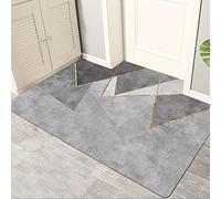 GIBZ Paillasson Moderne Tapis de Sol Doux Super Absorbant Lavable en Machine à l'intérieur du Piège à Saletés pour Entrée, Patio, Couloir, Jardin, Intérieur et Extérieur Style 9 60x90cm