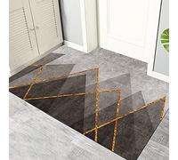 GIBZ Paillasson Moderne Tapis de Sol Doux Super Absorbant Lavable en Machine à l'intérieur du Piège à Saletés pour Entrée, Patio, Couloir, Jardin, Intérieur et Extérieur Style 3 80x120cm