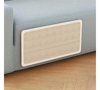GIBZ Tapis à Griffoir en Sisal pour Chat Protection de Canapé Tapis à Gratter Naturel pour Coin de Pied de Lit Intérieur, Blanc, 50×25cm