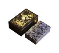 GIBZ Tarot Divinatoire à Paillettes Deck pour Débutant 78 Pièces | Original Jeu de Cartes avec Boîte