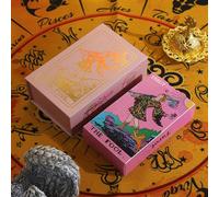 GIBZ Tarot Divinatoire Rose Jeu de Cartes avec Boîte de Support 78 Pièces
