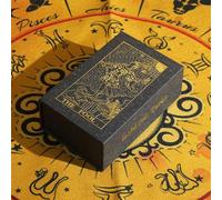 GIBZ Tarot PVC avec Mots Clés et Boîte Vintage 78 Pièces Jeu de Cartes a Jouer pour Débutants