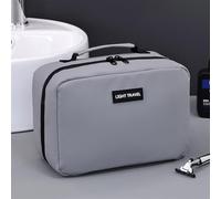 GIBZ Trousse de Toilette pour Homme, Sac de Rangement Portable avec Séparateur et Poignée pour Les Voyages d'affaires, La Natation et Le Camping, Gris
