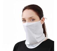 GIBZ Uv Masque Tour De Cou Femme Masque Anti-uv Visage Cou Respirant Séchage Rapide Cache Cou Anti-Poussière Coupe Vent Masque De Course à Pied En Plein Air Et De Cyclisme à Marche Rapide Blanc